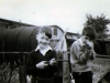 me & phillip ramsay in the back garden of my Prefab at 198 Underhill road